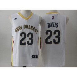 Revolution 30 New Orleans Pelicans #23 Anthony Davis White Stitched NBA Jerseys