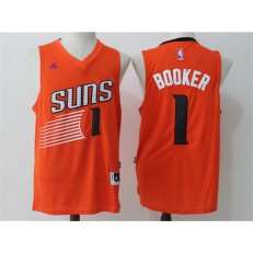 Phoenix Suns #1 Devin Booker orange 2015 NBA Jersey