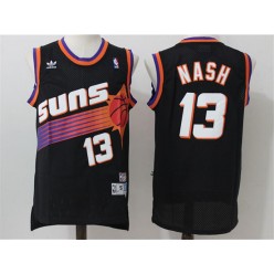 Phoenix Suns #13 Steve Nash Black Throwback Stitched NBA Jersey