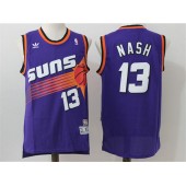 Phoenix Suns #13 Steve Nash Purple Throwback Stitched NBA Jersey
