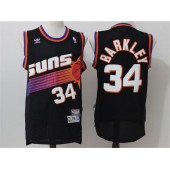 Phoenix Suns #34 Charles Barkley Black Throwback Stitched NBA Jersey