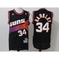 Phoenix Suns #34 Charles Barkley Black Throwback Stitched NBA Jersey