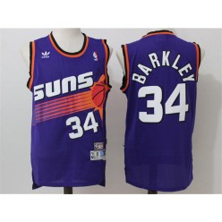 Phoenix Suns #34 Charles Barkley Purple Throwback Stitched NBA Jersey