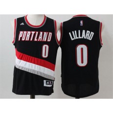Portland Trail Blazers #0 Damian Lillard Black Stitched NBA Jersey