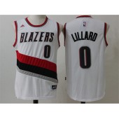 Portland Trail Blazers #0 Damian Lillard White Home Stitched NBA Jersey