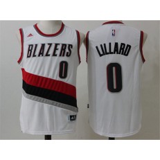 Portland Trail Blazers #0 Damian Lillard White Home Stitched NBA Jersey