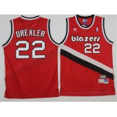 Portland Trail Blazers #22 Clyde Drexler Red Soul Swingman Throwback Stitched NBA Jersey