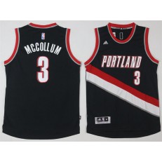 Portland Trail Blazers #3 C.J. McCollum Black Stitched NBA Jersey