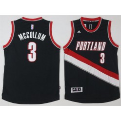 Portland Trail Blazers #3 C.J. McCollum Black Stitched NBA Jersey