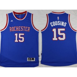 Sacramento Kings #15 DeMarcus Cousins Light Blue Stitched NBA Jersey