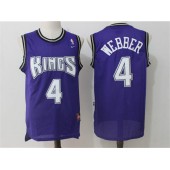 Sacramento Kings #4 Chris Webber Purple Throwback Stitched NBA Jersey