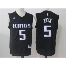 Sacramento Kings #5 De'Aaron Fox Black Stitched NBA Jersey