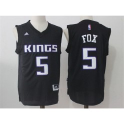Sacramento Kings #5 De'Aaron Fox Black Stitched NBA Jersey
