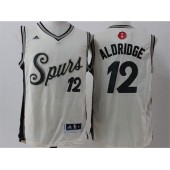 San Antonio Spurs #12 LaMarcus Aldridge Beige Christmas Edition Stitched NBA Jersey