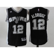San Antonio Spurs #12 LaMarcus Aldridge Black 2017 Stitched NBA Jersey