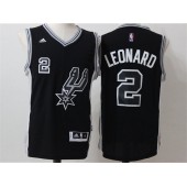 San Antonio Spurs #2 Kawhi Leonard Black 2015 Stitched NBA Jersey