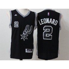 San Antonio Spurs #2 Kawhi Leonard Black 2015 Stitched NBA Jersey