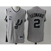 San Antonio Spurs #2 Kawhi Leonard Grey 2015 Stitched NBA Jersey