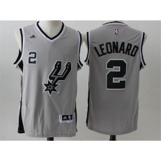 San Antonio Spurs #2 Kawhi Leonard Grey 2015 Stitched NBA Jersey