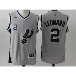 San Antonio Spurs #2 Kawhi Leonard Grey 2015 Stitched NBA Jersey