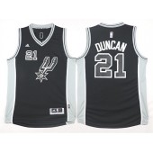 San Antonio Spurs #21 Tim Duncan Black 2015 Stitched NBA Jersey