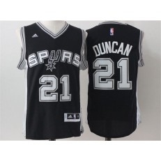 San Antonio Spurs #21 Tim Duncan Black 2017 Stitched NBA Jersey