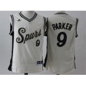 San Antonio Spurs #9 Tony Parker Beige Christmas Edition Stitched NBA Jersey