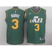 Utah Jazz #3 Trey Burke Green 2015 Stitched NBA Jersey
