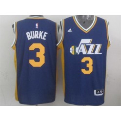 Utah Jazz #3 Trey Burke Purple 2015 Stitched NBA Jersey