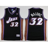 Utah Jazz #32 Karl Malone Black Stitched NBA Jersey