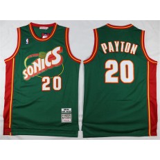 Seattle Supersonics #20 Gary Payton Green Stitched NBA Jersey