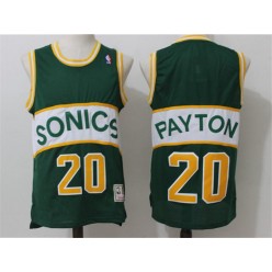 Seattle Supersonics #20 Gary Payton Green Throwback Stitched NBA Jersey