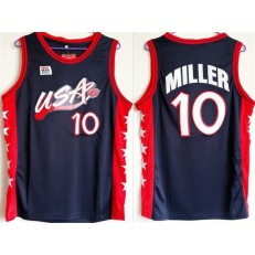 Nike Team USA 10 Reggie Miller Navy Blue 1996 Dream Team Stitched NBA Jersey
