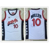 Nike Team USA 10 Reggie Miller White 1996 Dream Team Stitched NBA Jersey
