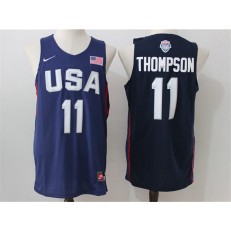 Nike Team USA 11 Klay Thompson Navy Blue 2016 Dream Team Stitched NBA Jersey