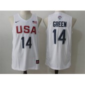 Nike Team USA 14 Draymond Green White 2016 Dream Team Game NBA Jersey