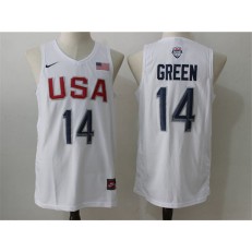 Nike Team USA 14 Draymond Green White 2016 Dream Team Game NBA Jersey