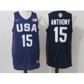 Nike Team USA 15 Carmelo Anthony Navy Blue 2016 Dream Team Stitched NBA Jersey