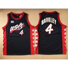 Nike Team USA 4 Charles Barkley Navy Blue 1996 Dream Team Stitched NBA Jersey