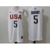 Nike Team USA 5 Kevin Durant White 2016 Dream Team Game NBA Jersey