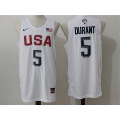 Nike Team USA 5 Kevin Durant White 2016 Dream Team Game NBA Jersey