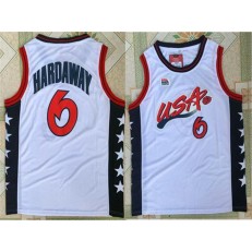 Nike Team USA 6 Penny Hardaway White 1996 Dream Team Stitched NBA Jersey
