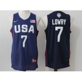 Nike Team USA 7 Kyle Lowry Navy Blue 2016 Dream Team Stitched NBA Jersey