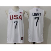 Nike Team USA 7 Kyle Lowry White 2016 Dream Team Game NBA Jersey