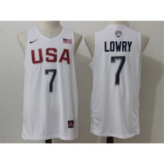 Nike Team USA 7 Kyle Lowry White 2016 Dream Team Game NBA Jersey