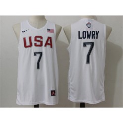 Nike Team USA 7 Kyle Lowry White 2016 Dream Team Game NBA Jersey