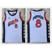 Nike Team USA 8 Scottie Pippen White 1996 Dream Team Stitched NBA Jersey