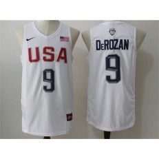 Nike Team USA 9 DeMar DeRozan White 2016 Dream Team Stitched NBA Jersey