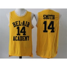 Movie Bel Air Academy #14 Smith Gold Stitched Basketball Jersey