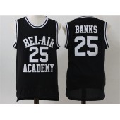 Movie Bel Air Academy #25 Banks Black Stitched Basketball Jersey
